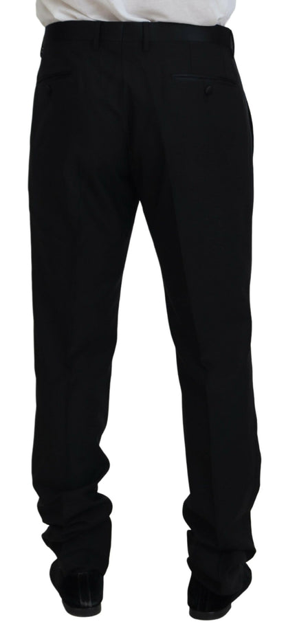 Dolce & Gabbana Black Dress Wool Silk Trouser Pants by Dolce & Gabbana