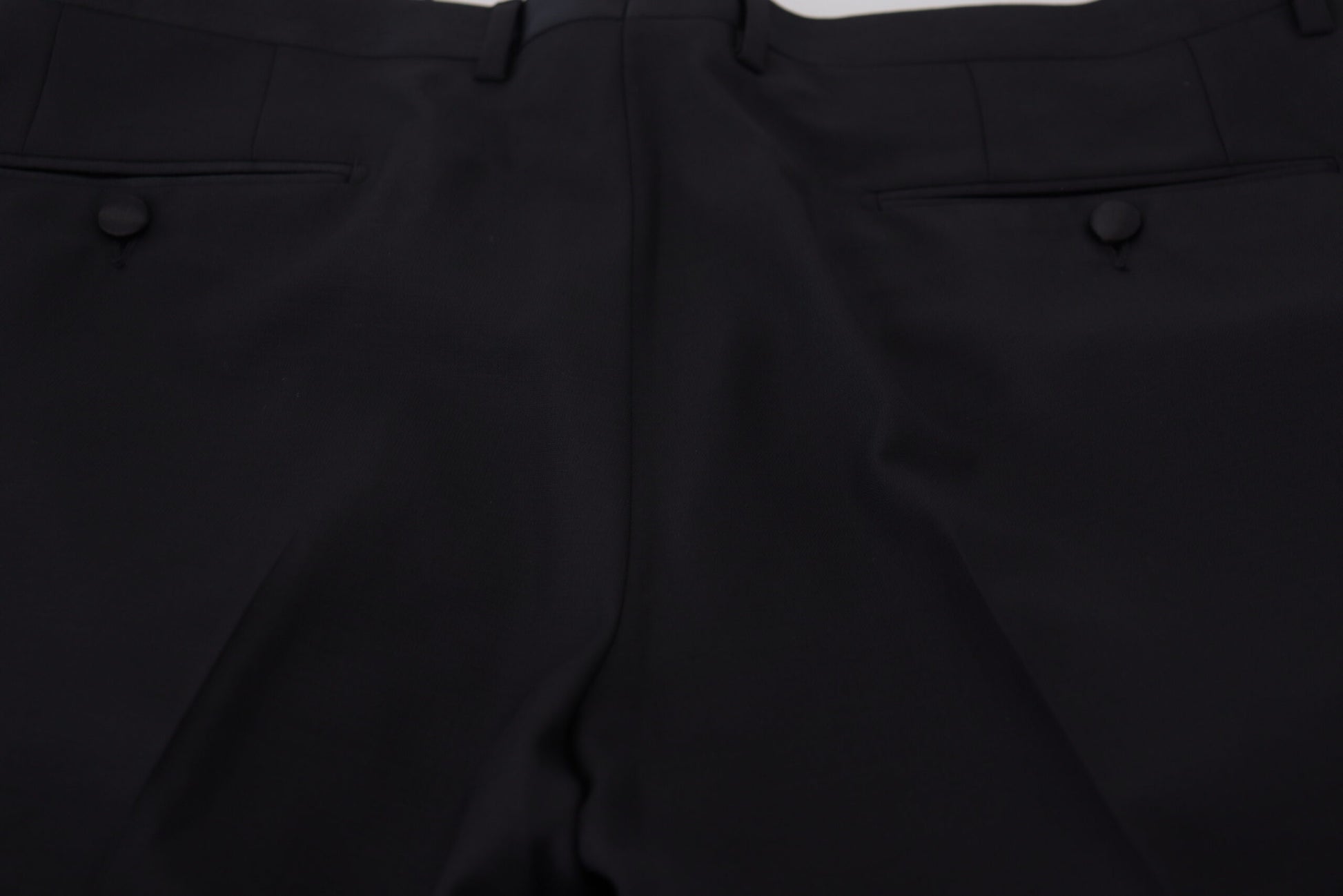 Dolce & Gabbana Black Dress Wool Silk Trouser Pants by Dolce & Gabbana