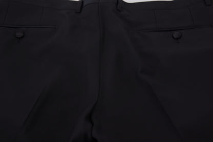 Dolce & Gabbana Black Dress Wool Silk Trouser Pants by Dolce & Gabbana