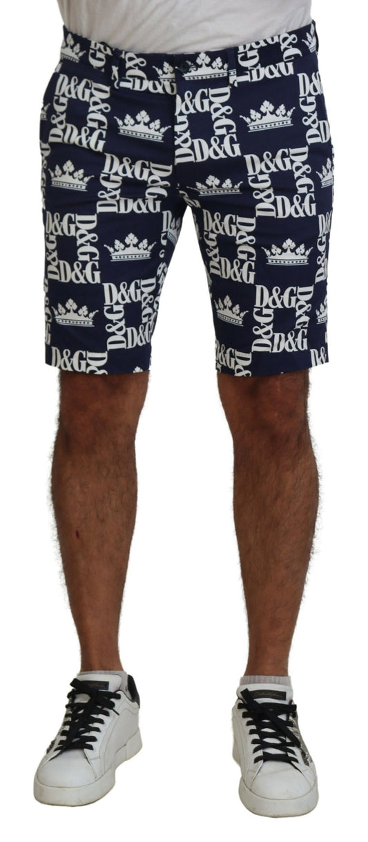 Pantalon chino décontracté à imprimé couronne Dolce &amp; Gabbana