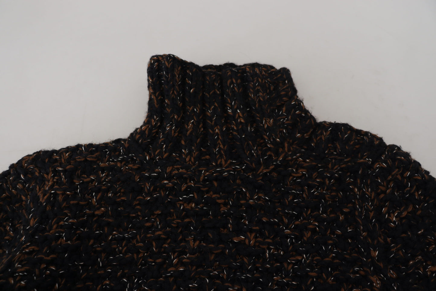 Dolce & Gabbana Brown Fatto A Mano Turtleneck Pullover Sweater by Dolce & Gabbana