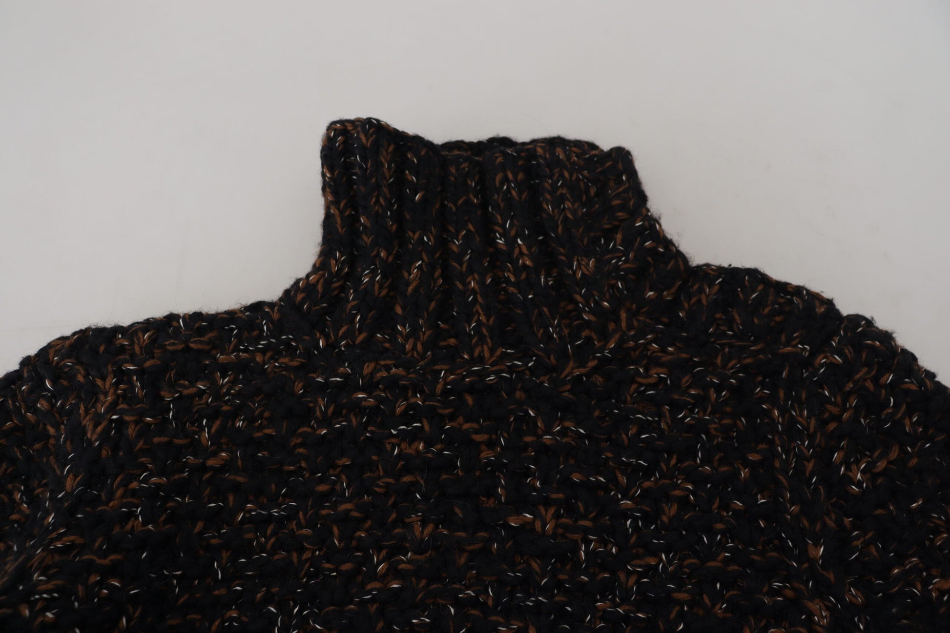 Dolce & Gabbana Brown Fatto A Mano Turtleneck Pullover Sweater by Dolce & Gabbana