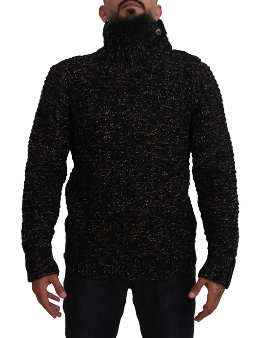 Dolce & Gabbana Brown Fatto A Mano Turtleneck Pullover Sweater by Dolce & Gabbana