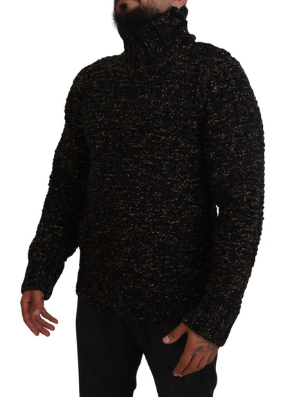 Dolce & Gabbana Brown Fatto A Mano Turtleneck Pullover Sweater by Dolce & Gabbana