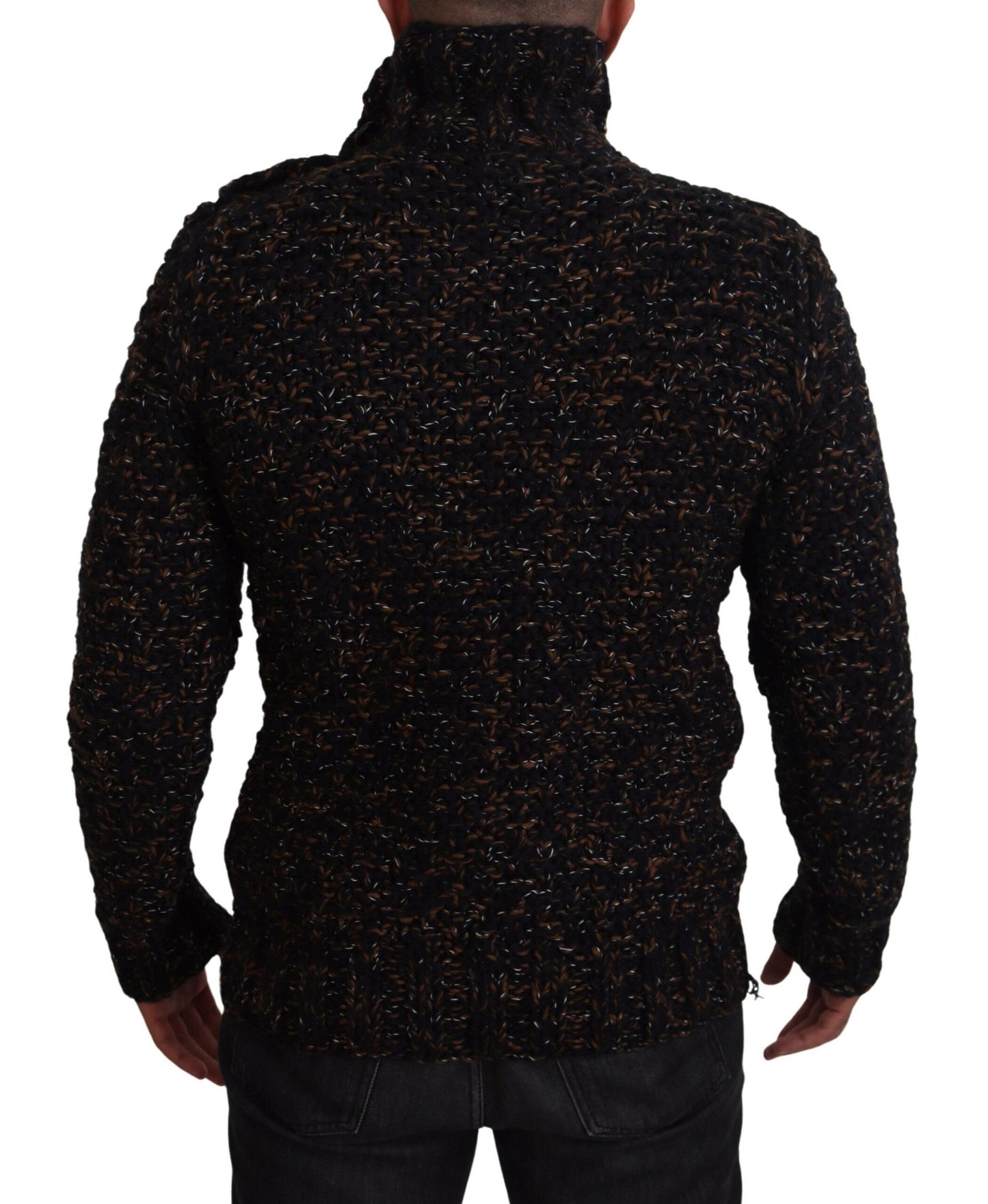 Dolce & Gabbana Brown Fatto A Mano Turtleneck Pullover Sweater by Dolce & Gabbana