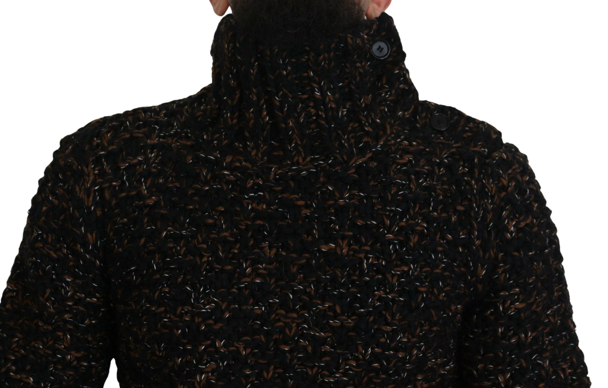 Dolce & Gabbana Brown Fatto A Mano Turtleneck Pullover Sweater by Dolce & Gabbana