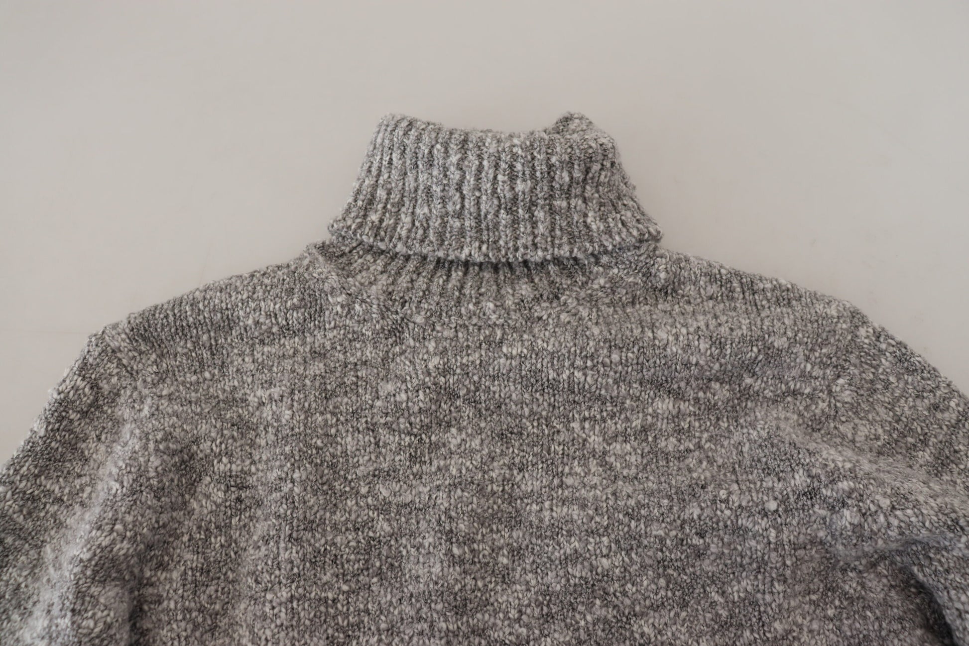 Dolce & Gabbana Gray Wool Knit Turtleneck Pullover Sweater by Dolce & Gabbana