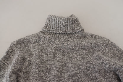 Dolce & Gabbana Gray Wool Knit Turtleneck Pullover Sweater by Dolce & Gabbana