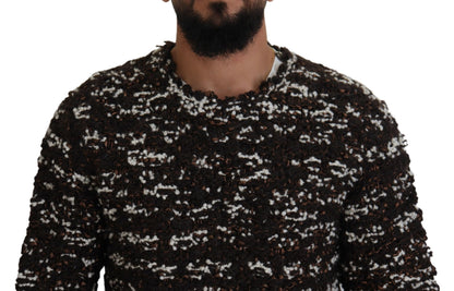 Dolce & Gabbana Brown Knitted Wool Fatto A Mano Sweater by Dolce & Gabbana