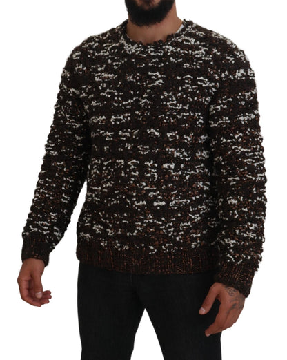 Dolce & Gabbana Brown Knitted Wool Fatto A Mano Sweater by Dolce & Gabbana