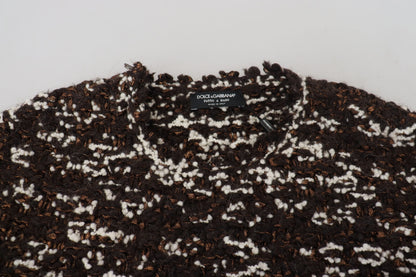 Dolce & Gabbana Brown Knitted Wool Fatto A Mano Sweater by Dolce & Gabbana