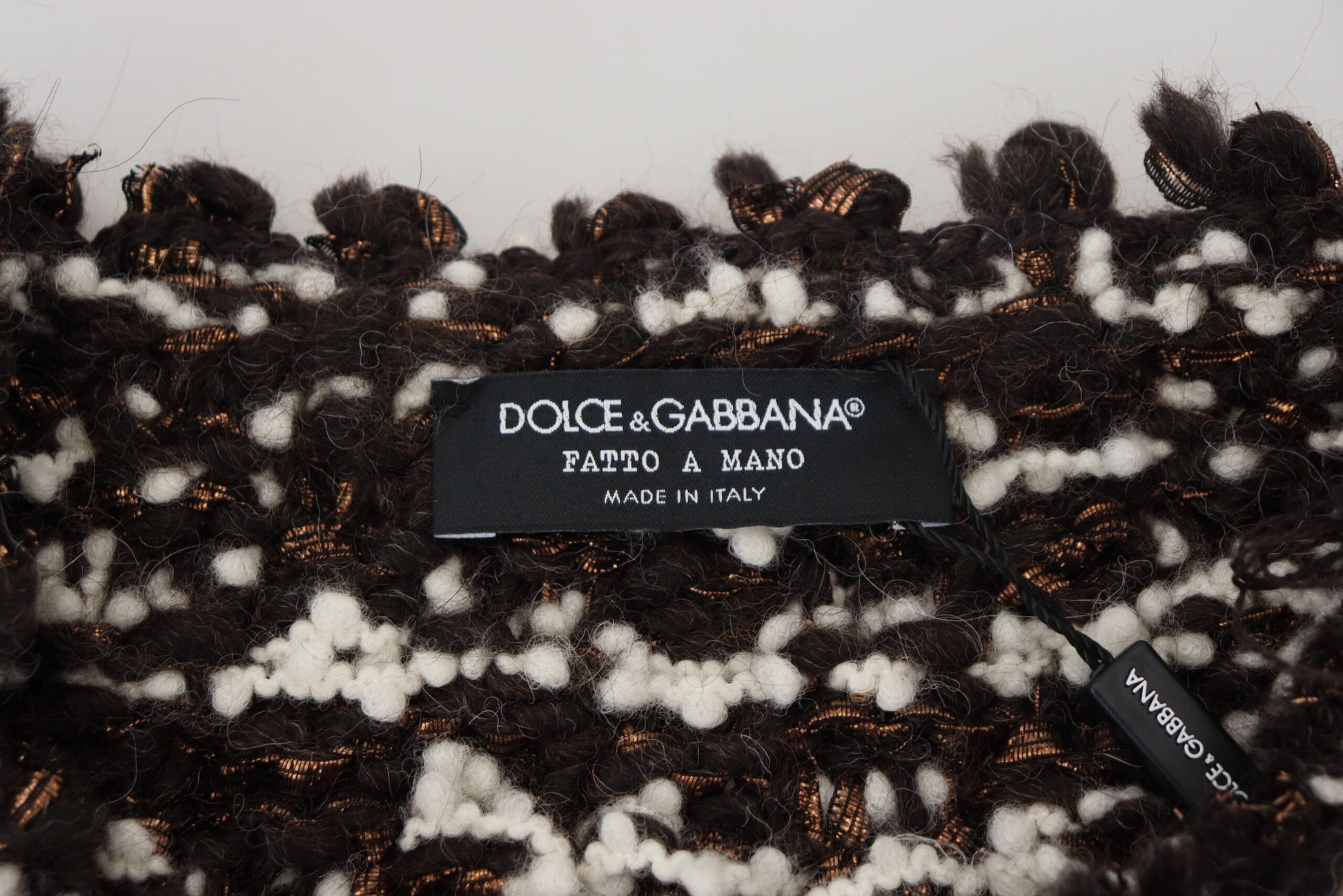 Dolce & Gabbana Brown Knitted Wool Fatto A Mano Sweater by Dolce & Gabbana