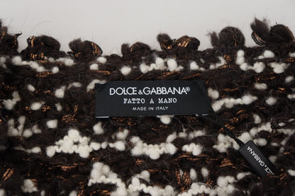 Dolce & Gabbana Brown Knitted Wool Fatto A Mano Sweater by Dolce & Gabbana