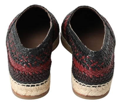 Espadrilles élégantes en cuir tressé Dolce &amp; Gabbana
