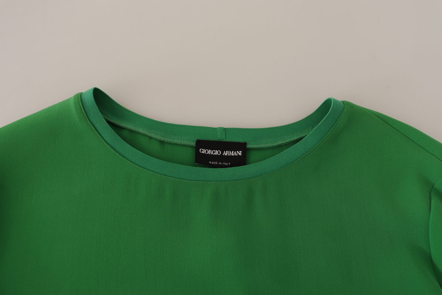 Armani Green Silk Long Sleeves Round Neck Sweater by Armani