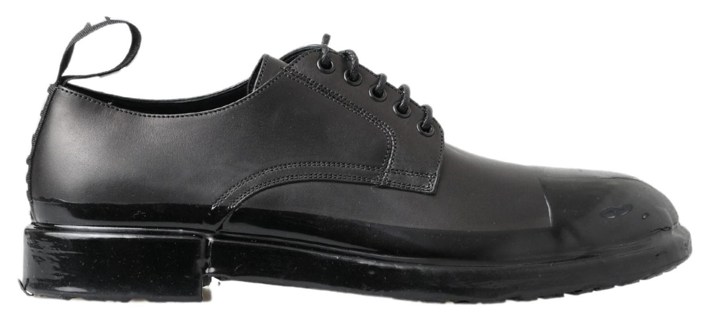 Chaussures Derby élégantes à lacets en cuir Dolce &amp; Gabbana noires