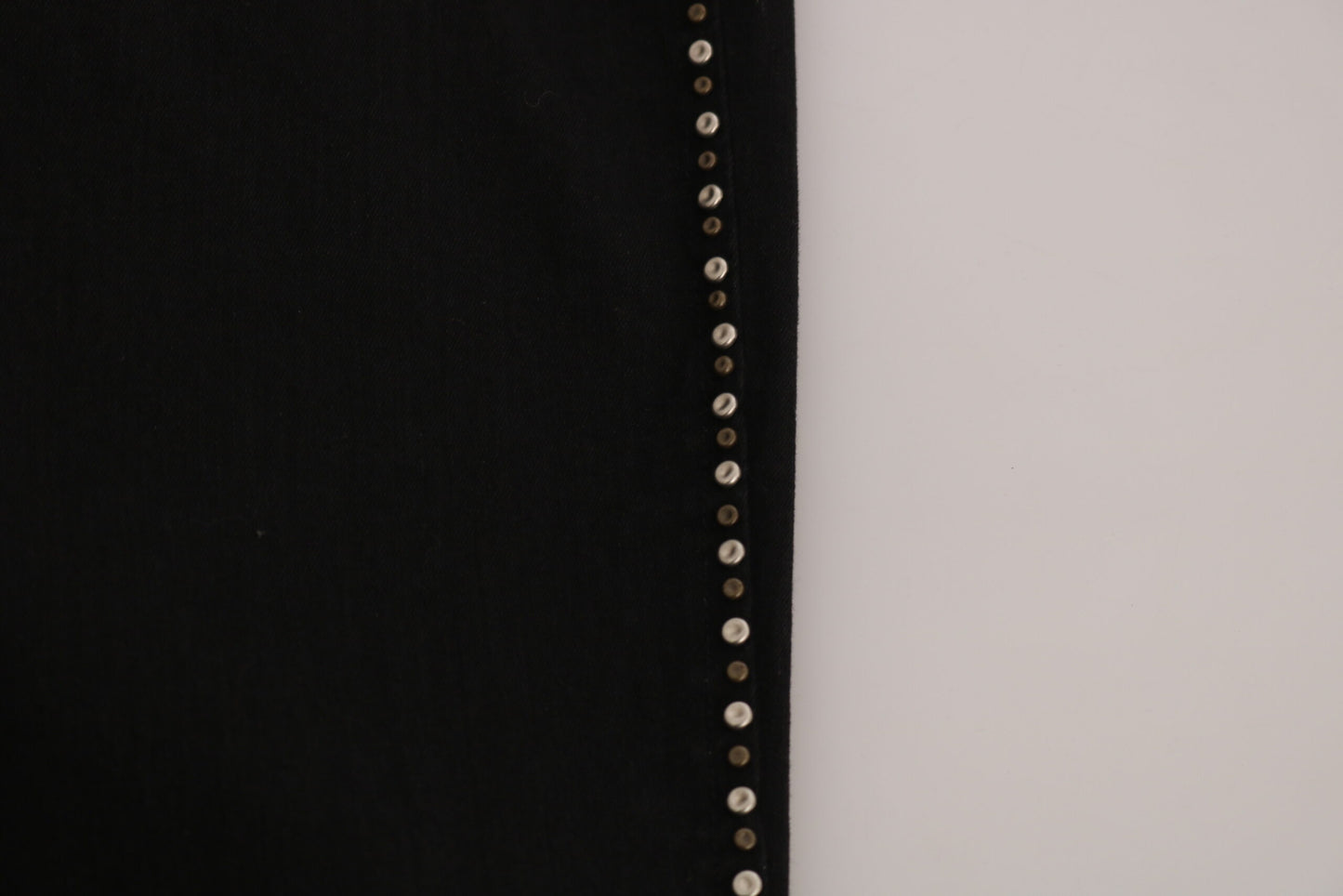 Costume National Black Embellished Mid Waist Skinny Denim Jeans by Costume National