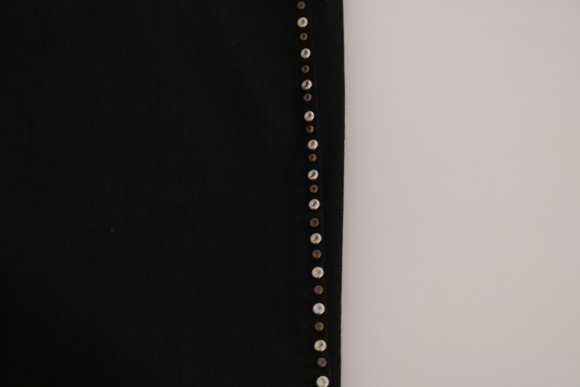 Costume National Black Embellished Mid Waist Skinny Denim Jeans by Costume National
