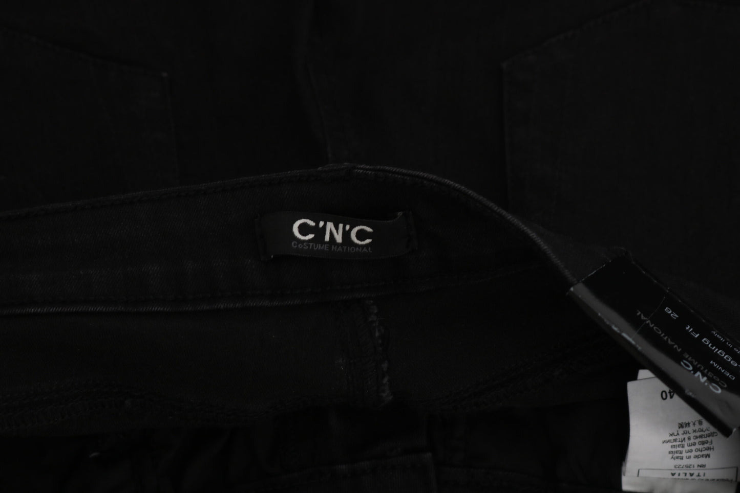 Costume National Black Embellished Mid Waist Skinny Denim Jeans by Costume National