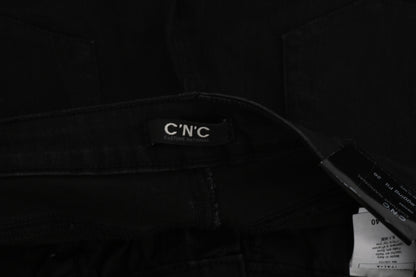 Costume National Black Embellished Mid Waist Skinny Denim Jeans by Costume National