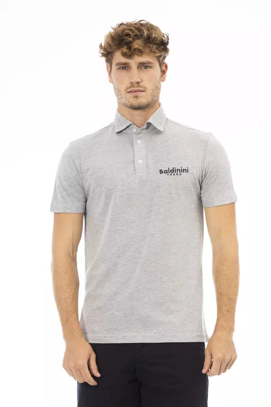 Polo homme en coton gris tendance Baldinini