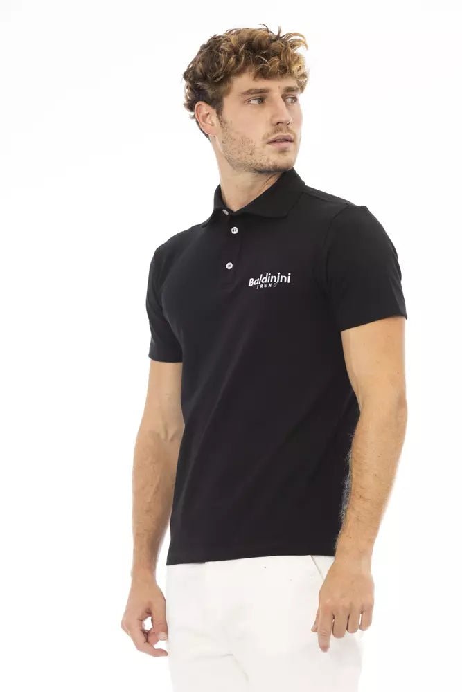 Polo Baldinini Trend en coton noir pour homme