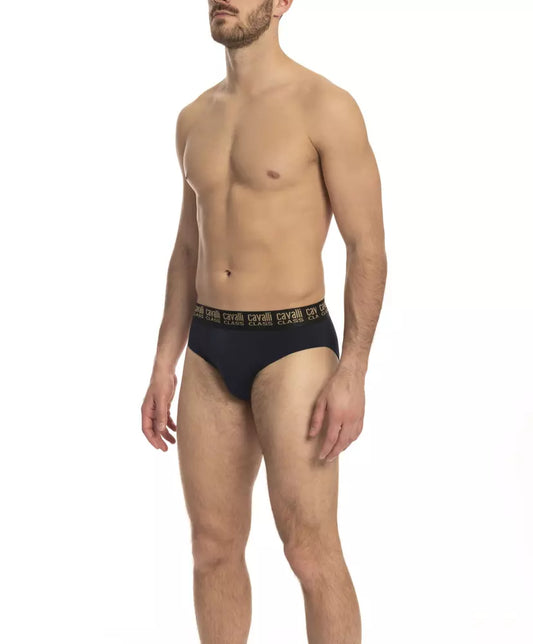 Slip Cavalli Class en coton bleu pour homme
