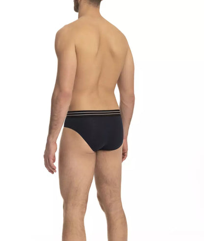 Lot de trois sous-vêtements Cavalli Class en coton bleu pour homme