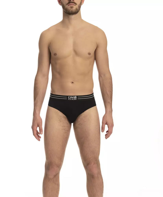 Pack de sous-vêtements Cavalli Class en coton noir pour homme