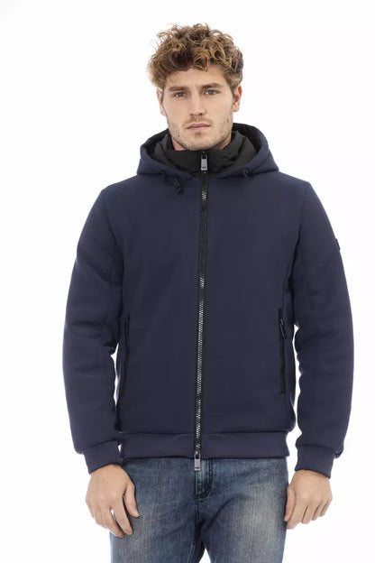 Baldinini Trend Blue Polyester Men Jacket by Baldinini Trend