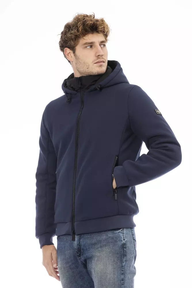 Baldinini Trend Blue Polyester Men Jacket by Baldinini Trend