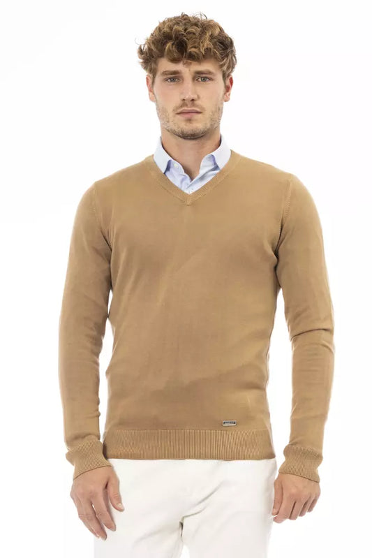 Baldinini Trend Beige Modal Men Sweater by Baldinini Trend