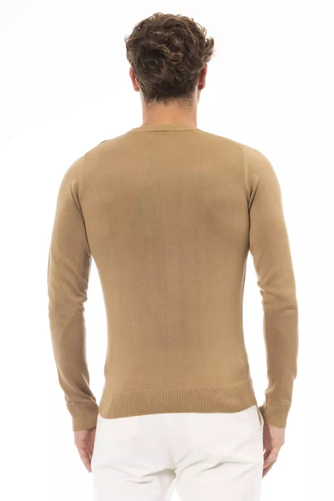 Baldinini Trend Beige Modal Men Sweater by Baldinini Trend