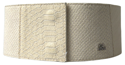Ceinture tendance à boutons-pression blanc cassé GF Ferre Chic
