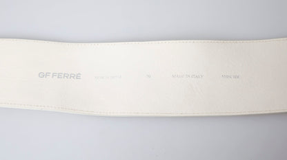 Ceinture tendance à boutons-pression blanc cassé GF Ferre Chic