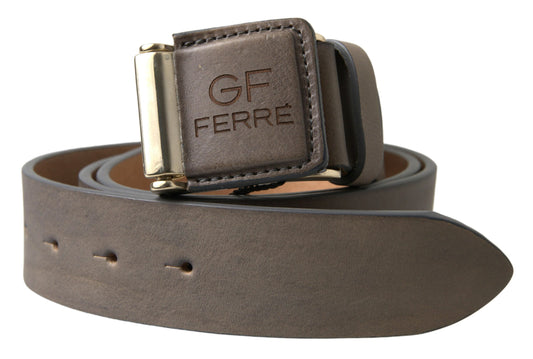 Ceinture élégante en cuir GF Ferre avec boucle gravée