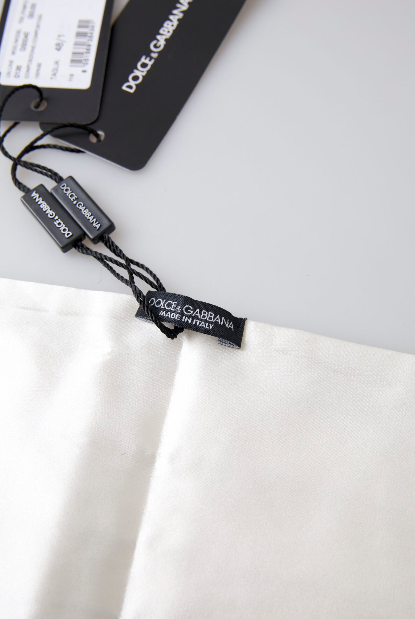Dolce & Gabbana White Men Wide Waist Silk Belt Cummerbund by Dolce & Gabbana
