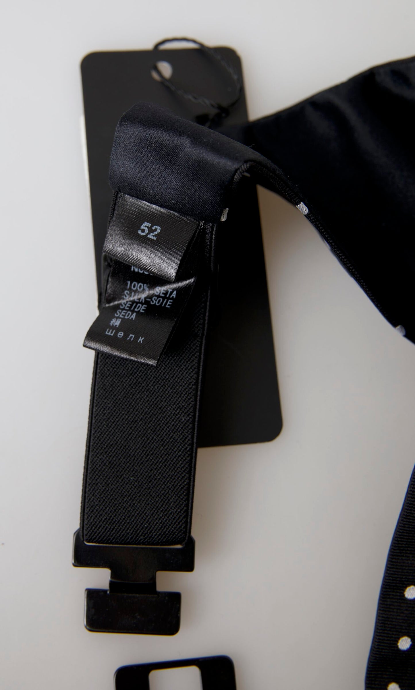 Dolce & Gabbana Black Silk Polka Waist Tuxedo Belt Cummerbund by Dolce & Gabbana