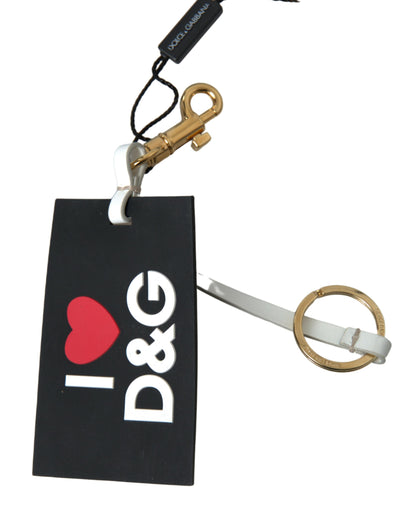 Porte-clés design Dolce &amp; Gabbana Chic noir et or