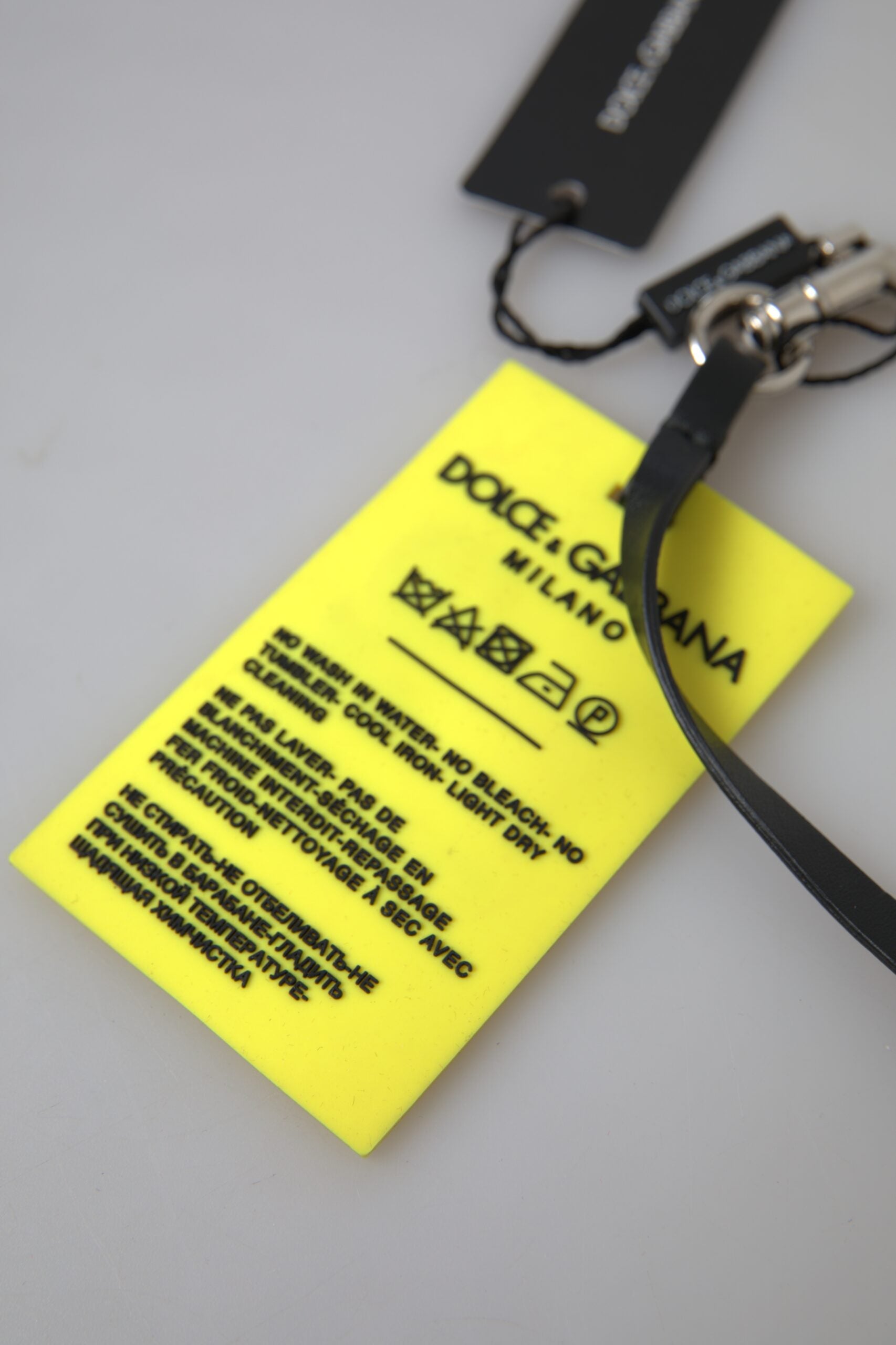 Dolce & Gabbana Yellow Silicone DG Logo Gold Brass Keyring Keychain by Dolce & Gabbana