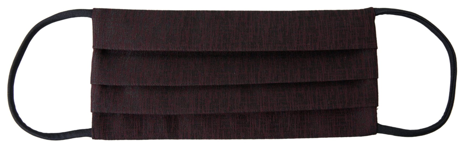 Dolce & Gabbana Maroon Pleated Elastic Ear Strap Face Mask by Dolce & Gabbana