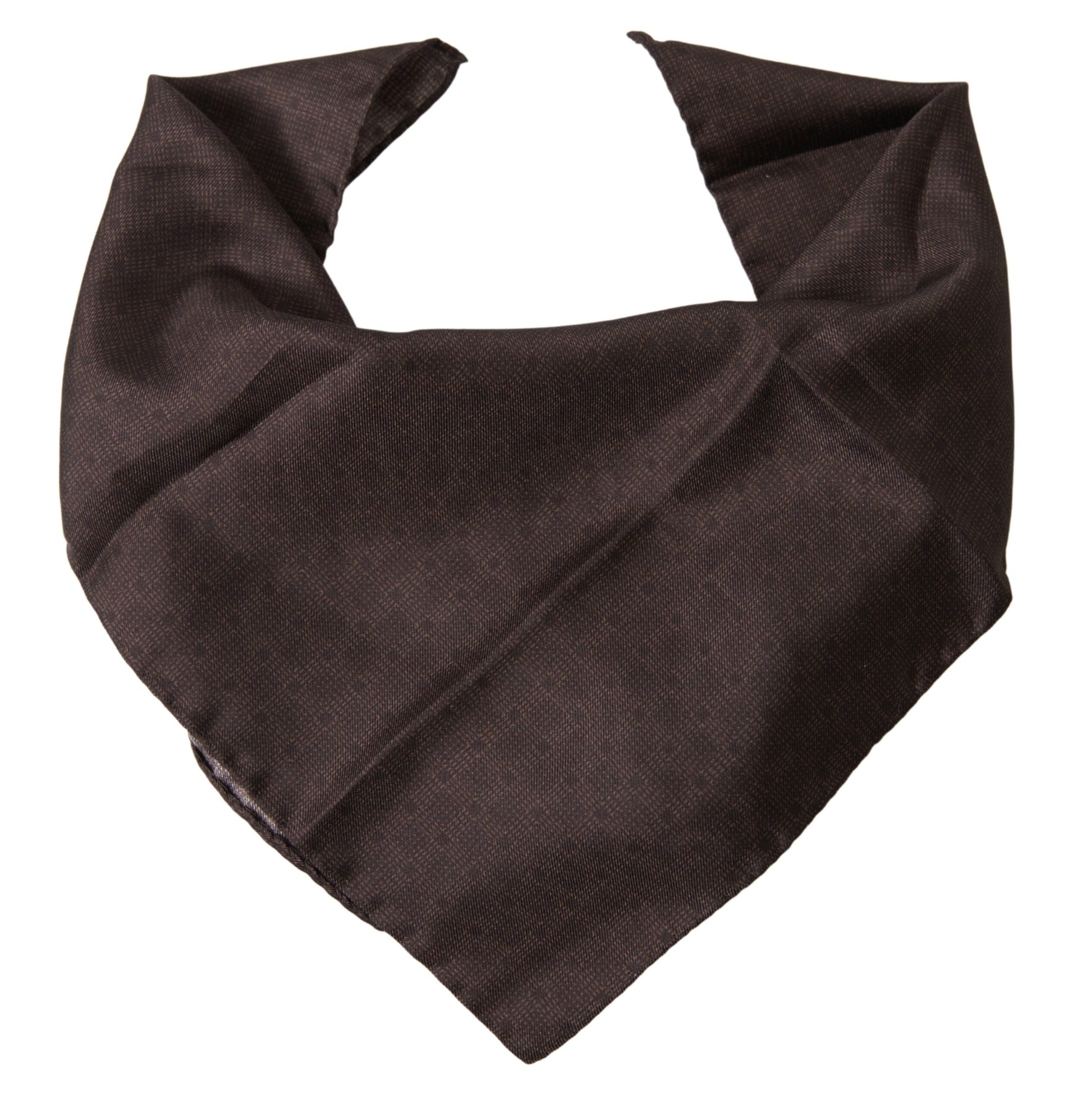 Dolce & Gabbana Brown Patterned Silk Square Handkerchief Scarf by Dolce & Gabbana