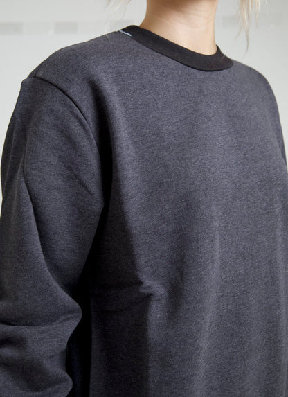 Dolce & Gabbana Dark Gray Cotton Crew Neck Pullover Sweater by Dolce & Gabbana