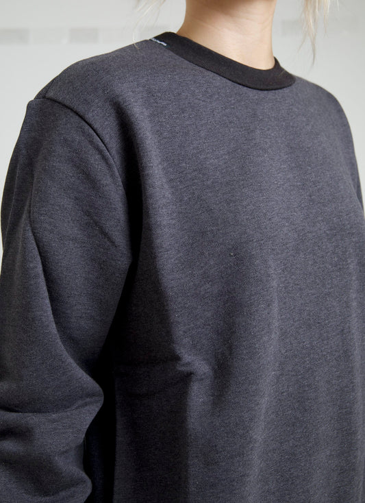 Dolce & Gabbana Dark Gray Cotton Crew Neck Pullover Sweater by Dolce & Gabbana