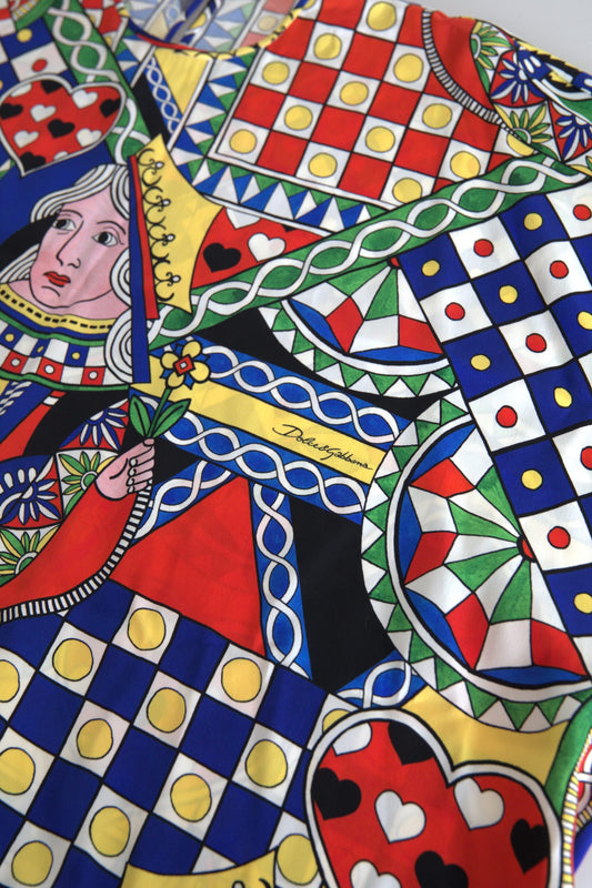 Dolce &amp; Gabbana Élégant chemisier en soie multicolore