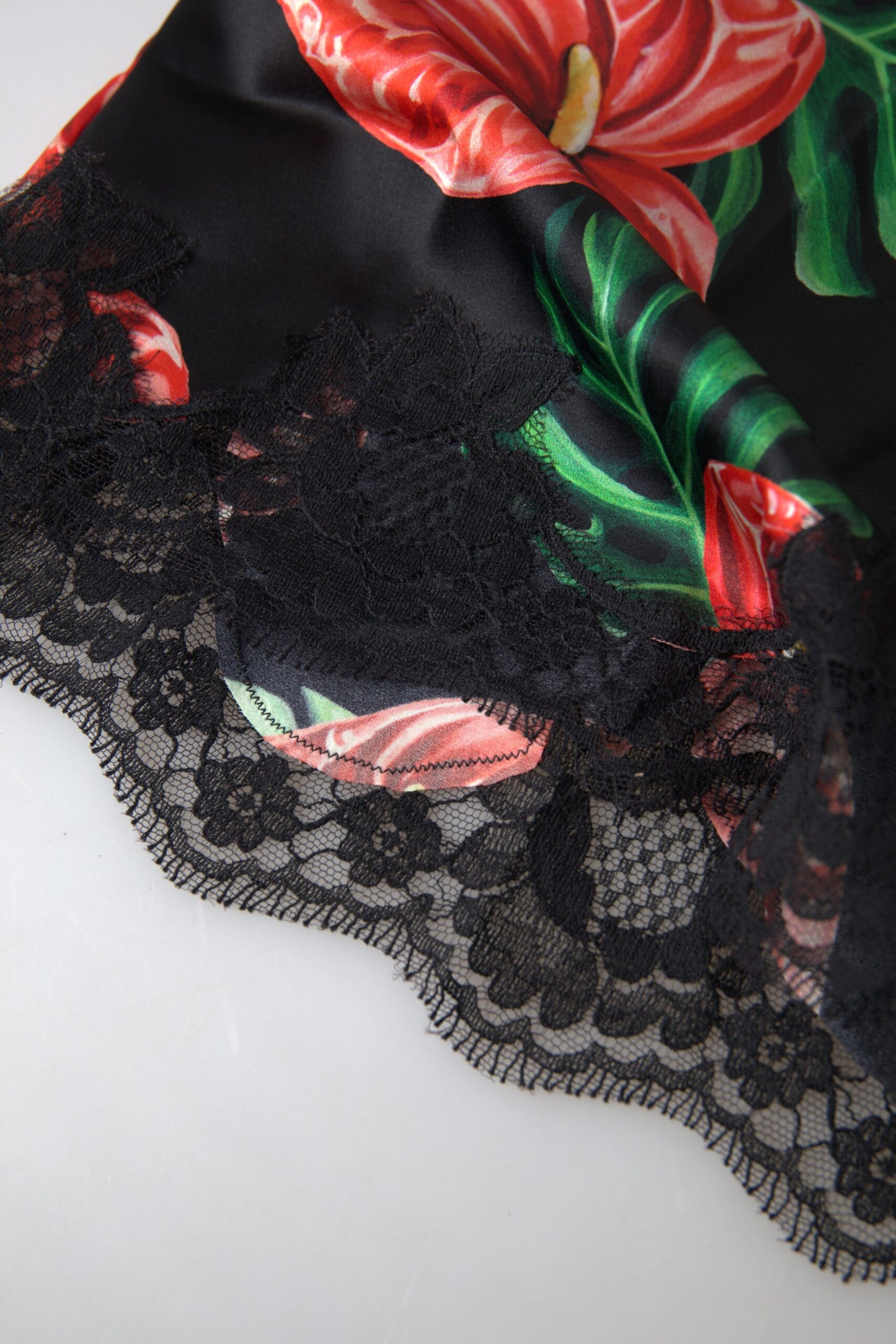 Haut caraco en soie à imprimé Anthurium Dolce &amp; Gabbana