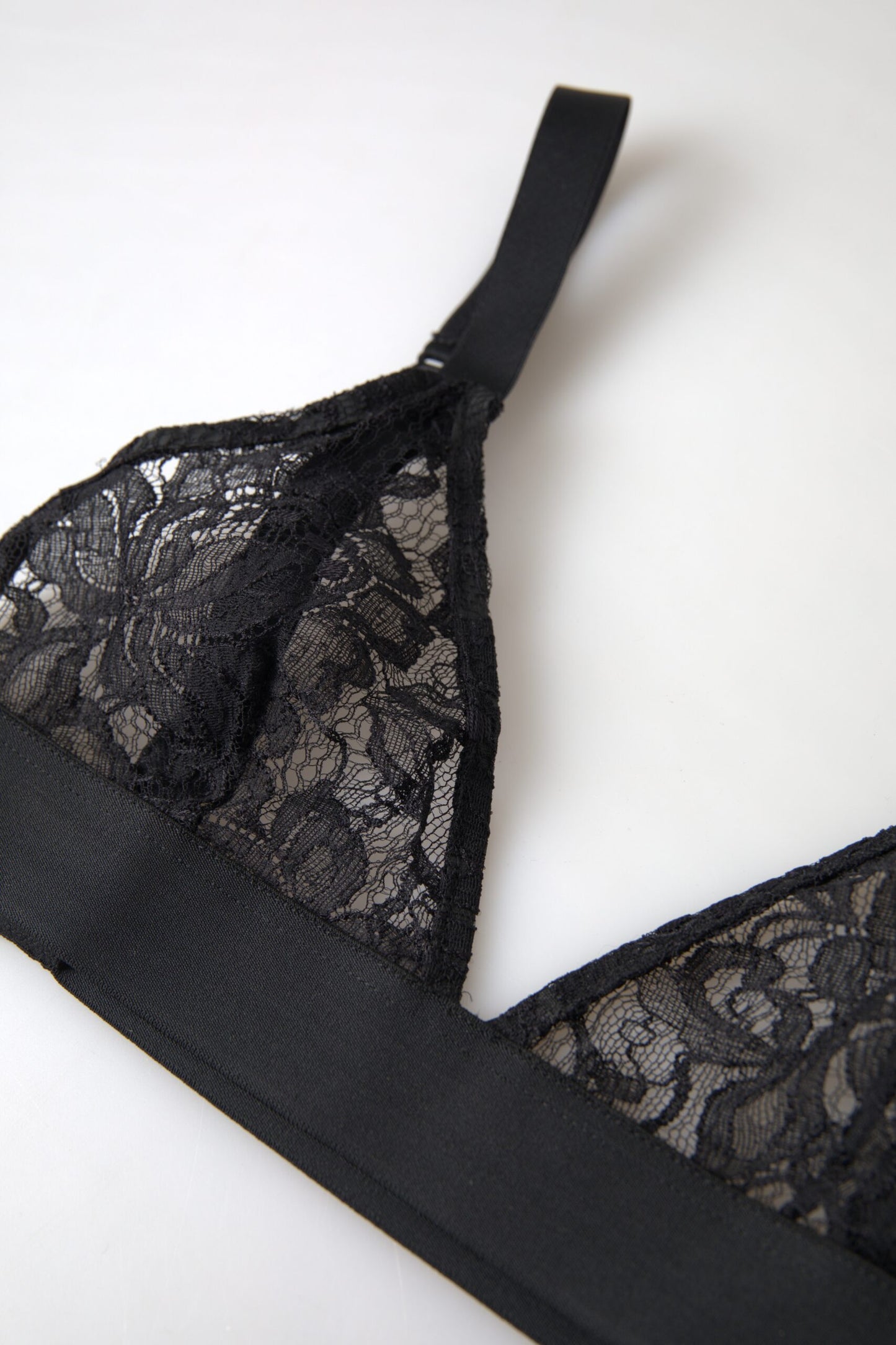 Dolce & Gabbana Black Floral Lace Nylon Stretch Bra Underwear by Dolce & Gabbana
