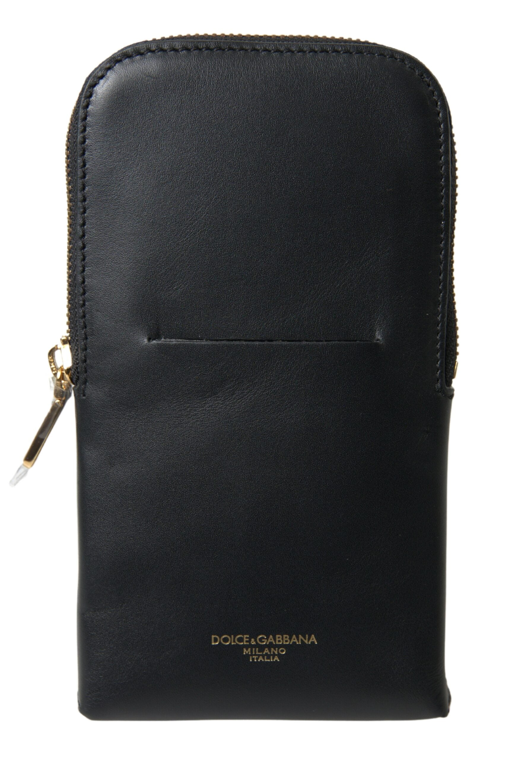 Dolce & Gabbana Black Leather Men Purse Double Belt Strap Bracelet Bag by Dolce & Gabbana