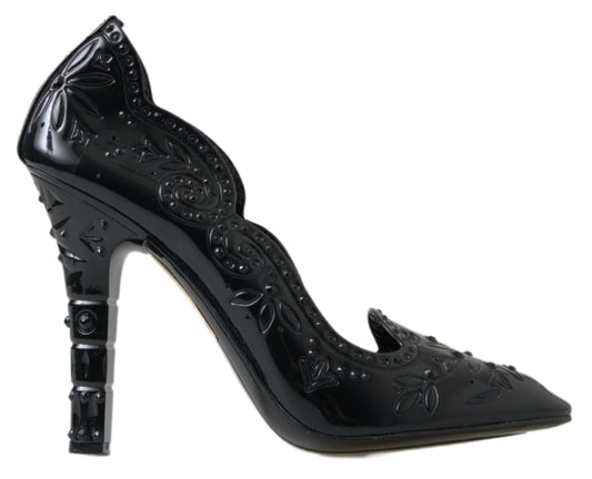 Escarpins élégants Dolce &amp; Gabbana en cristal noir Cendrillon