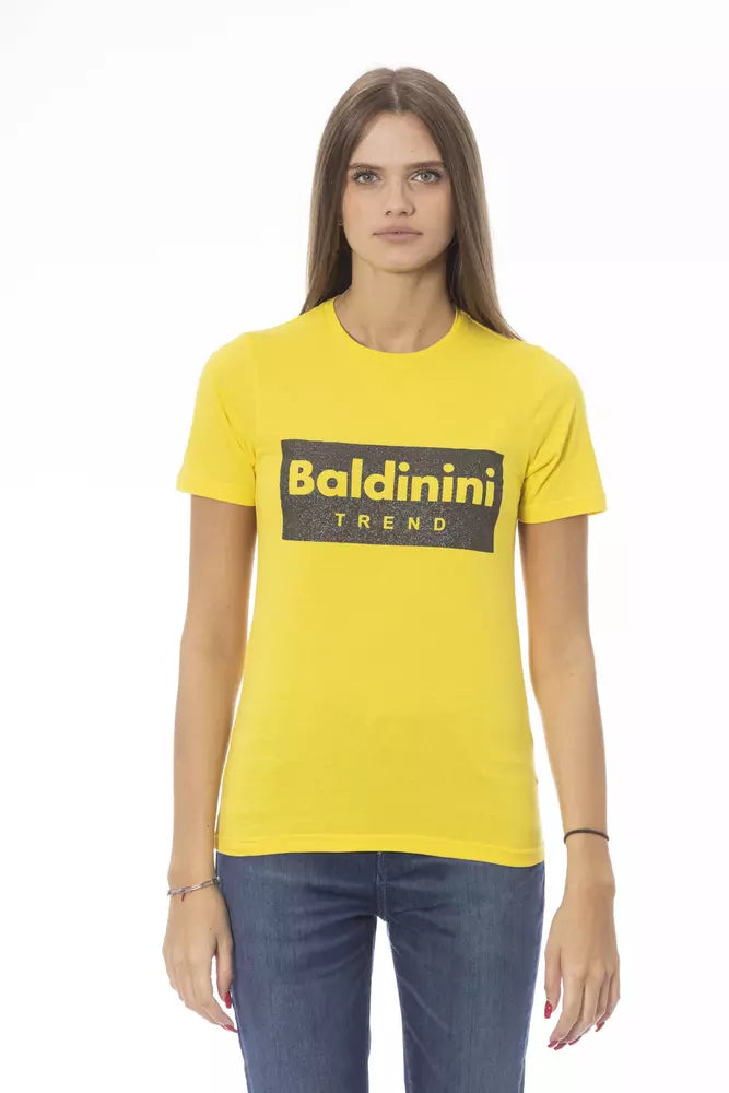 Baldinini Trend Yellow Cotton Women T-Shirt by Baldinini Trend